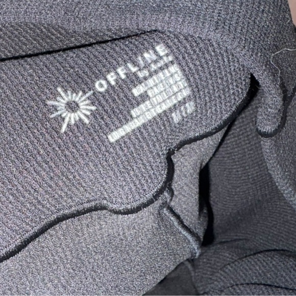 Offline Aerie flared crossover knit leggings size medium in  black - Picture 7 of 7